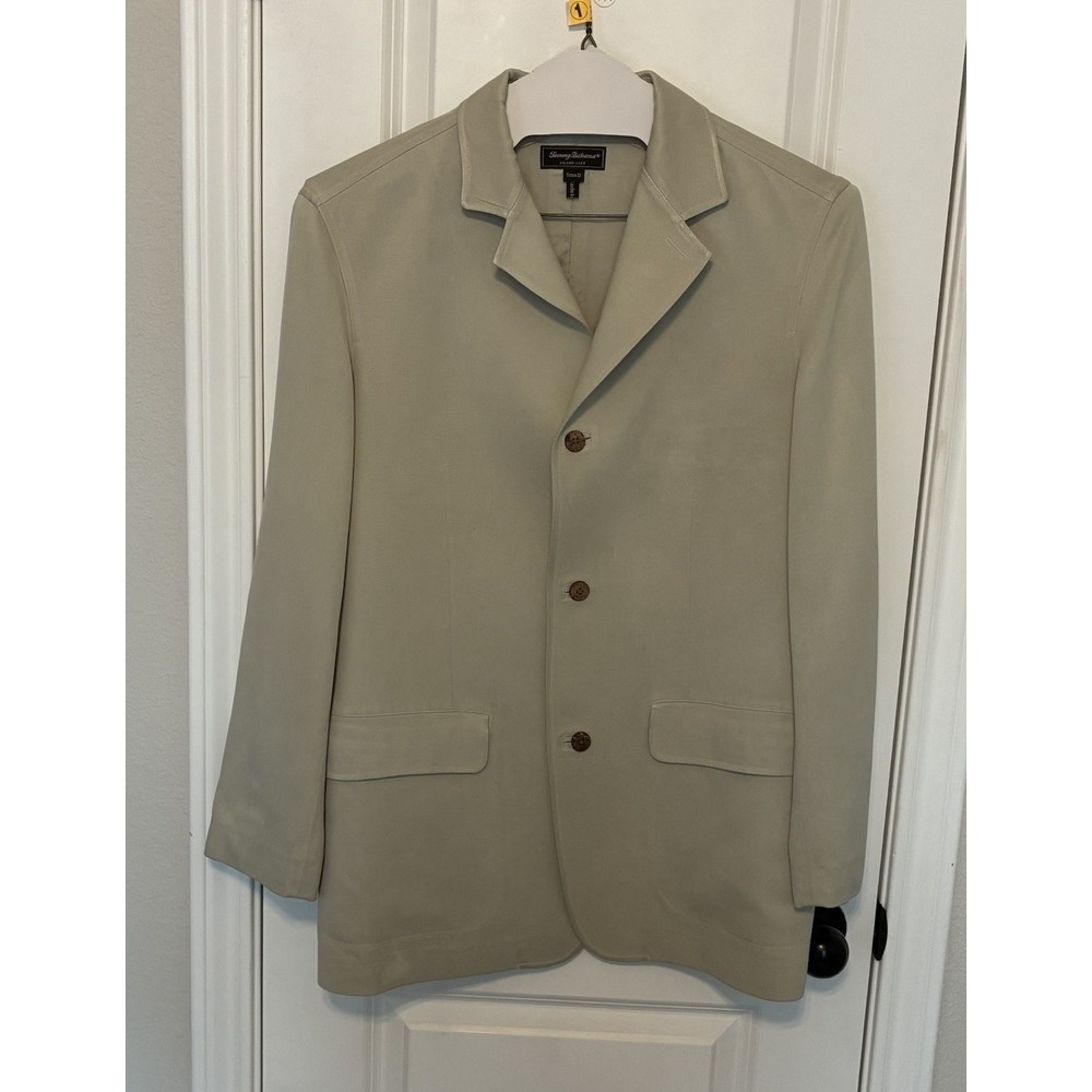 Tommy Bahama Blazer Mens Small Khaki‎ Tan Island Soft 3-Button Sport Coat Jacket